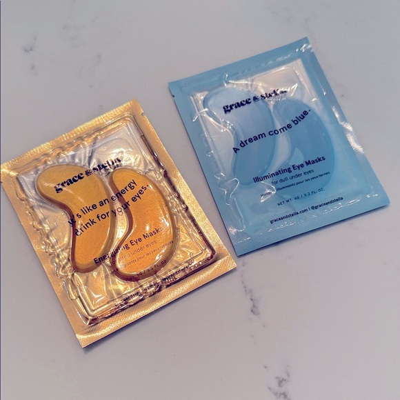 Grace & Stella Gold and Blue Eye Masks - Picture 1 of 2